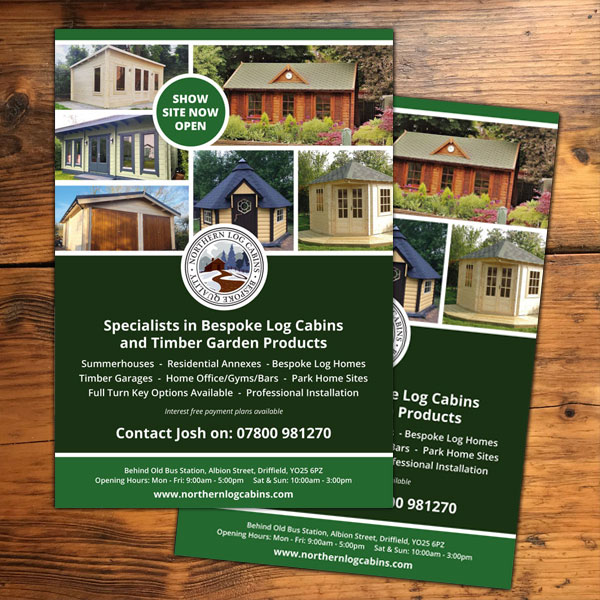 Northern Log Cabins - A5 Flyer